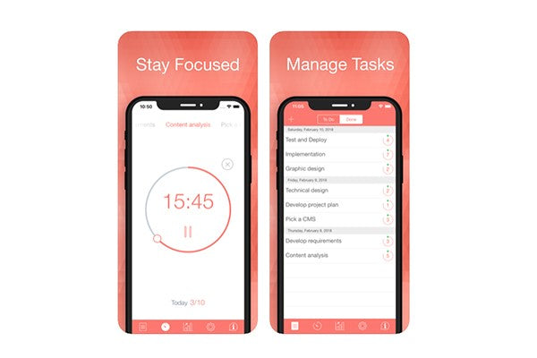 BeFocused iPhone productivity app