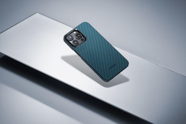 pitaka blue protective aramid fiber case for iphone 15 pro