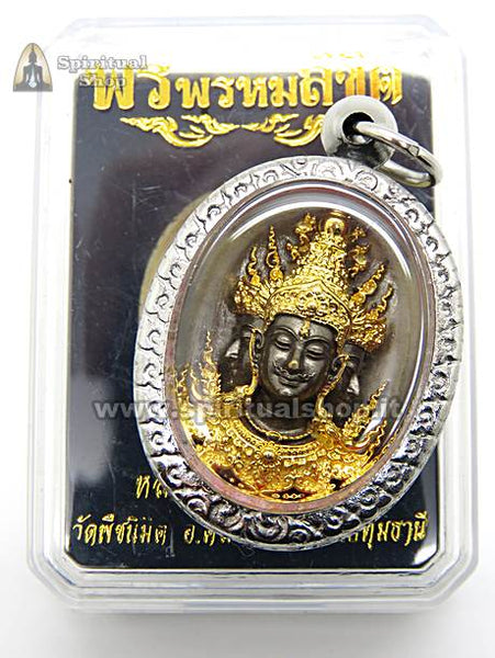 amuleto thailandese buddha 4 teste con temple box