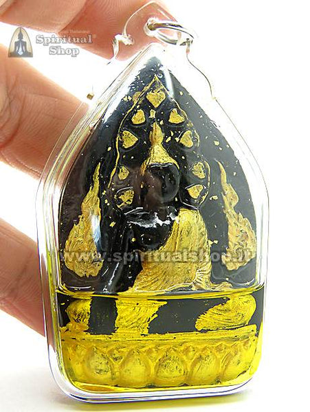 amuleto thailandese scintillante buddha 5 yants