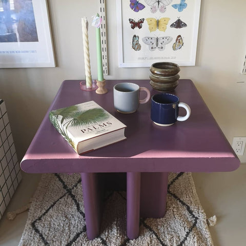 table violet peinture fusion