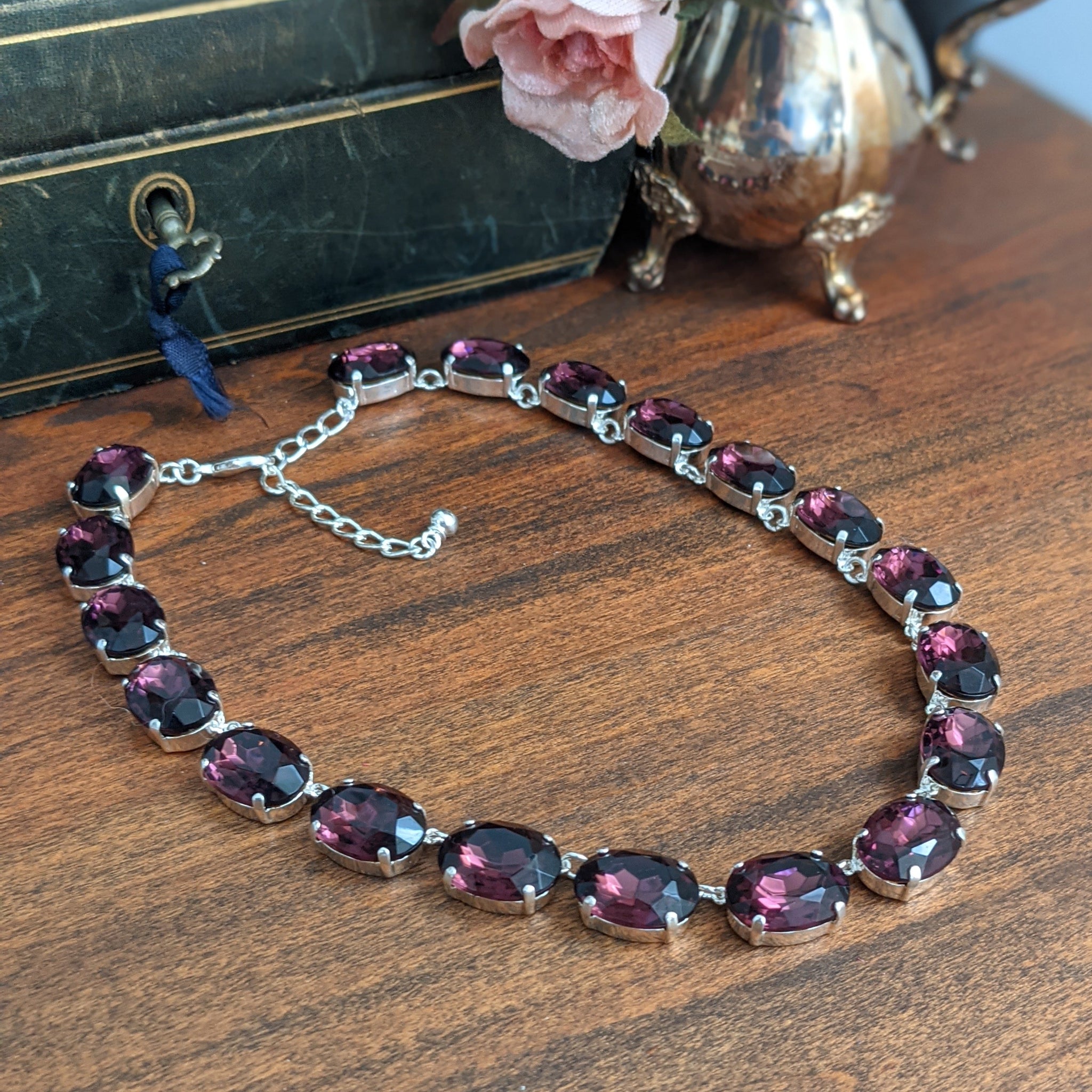 large purple necklace