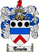Travis family crest coat of arms emailed to you within 24 hours ...