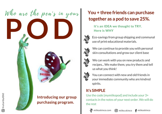 Pod Program postcard with a butterfly coming out of pea pod