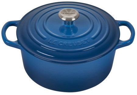 Cuisinart 5 Quart Enameled Cast Iron Casserole Blue - The Peppermill