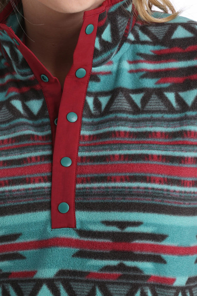 fleece aztec pullover