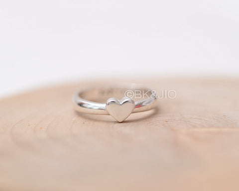 silver heart ring