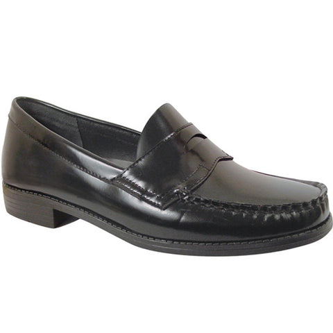 ladies leather penny loafers