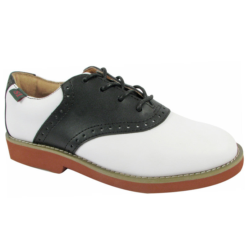 womens black and white saddle oxford shoes