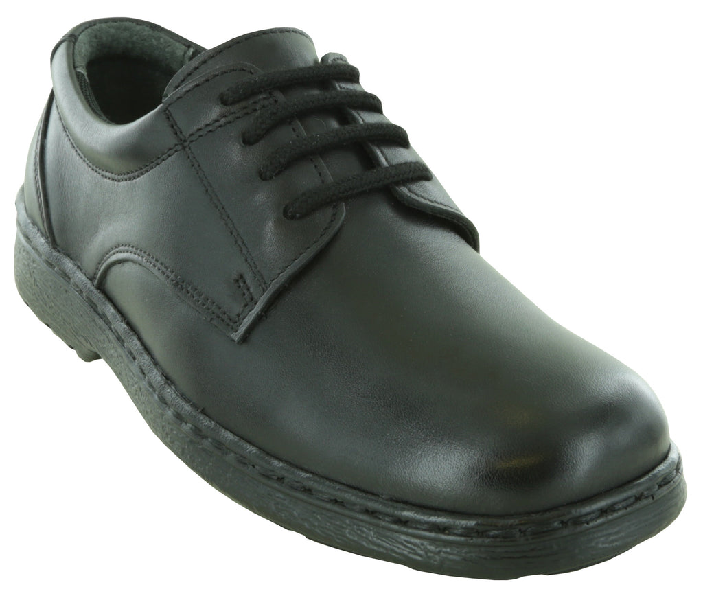 Sam - Youth's Black Leather Oxford (On 