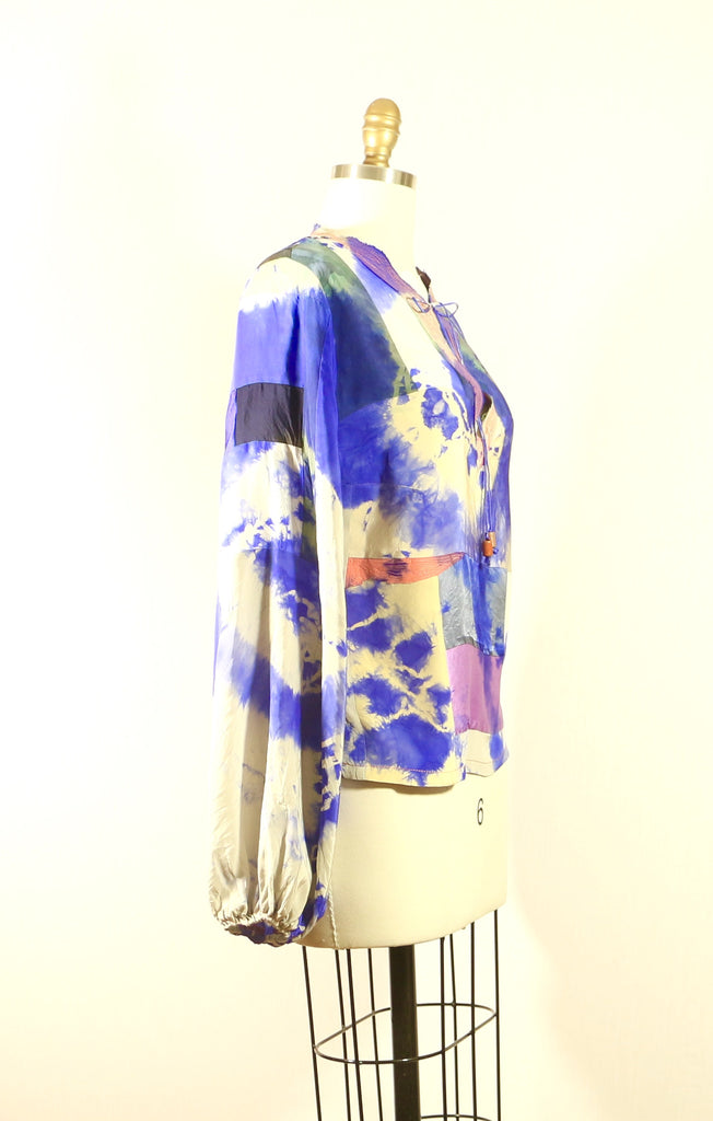 Long Sleeve Patchwork Silk Tunic – cassandra bromfield
