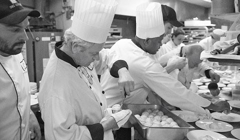 At work in Chez Lévêque's kitchens