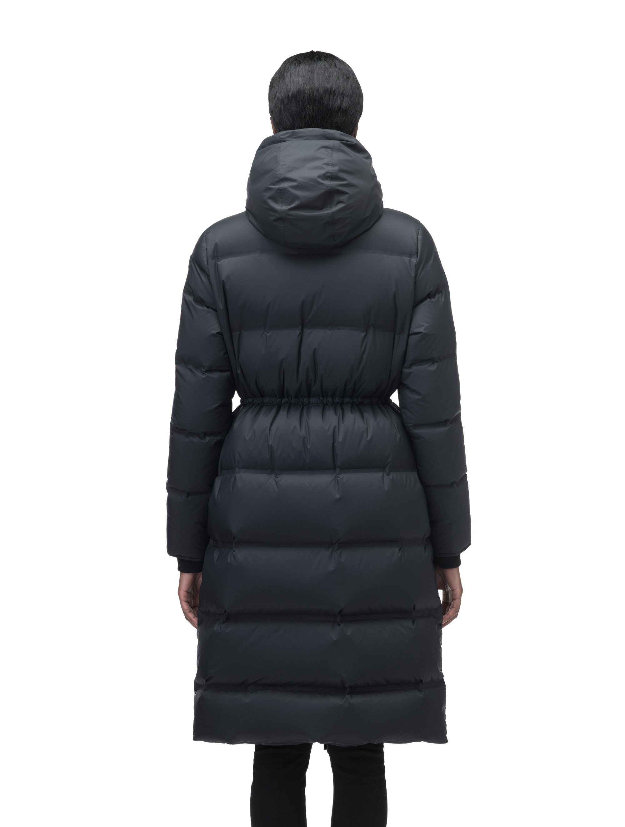 womens knee length puffer jacket