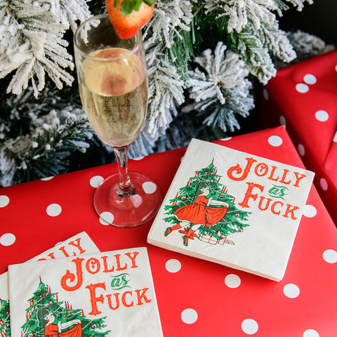 Jolly as Fuck cocktail napkin