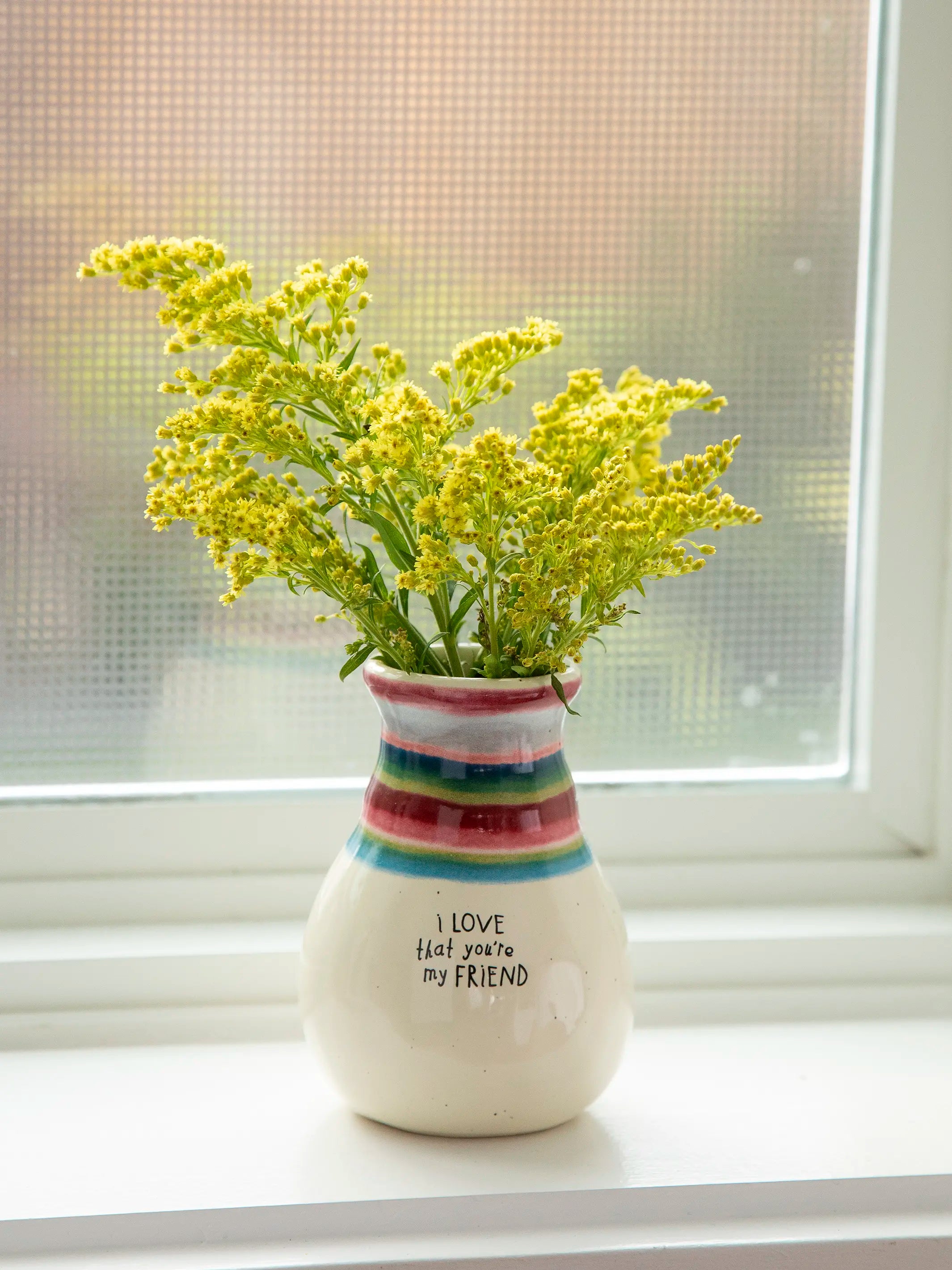 "I Love That You're My Friend" Mini Bud Vase
