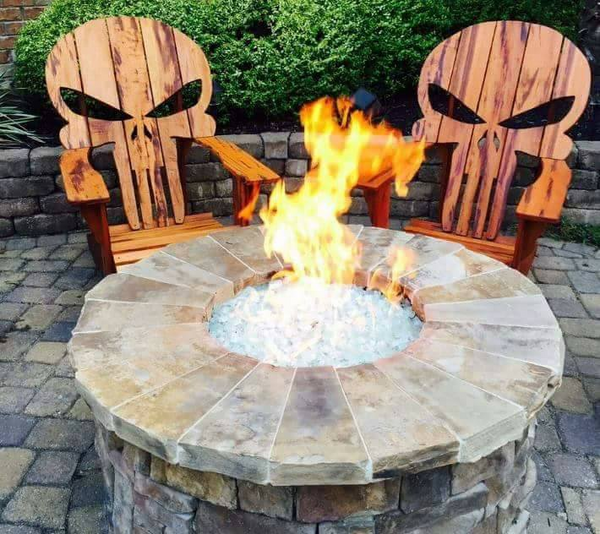 Wooden Skull Chair