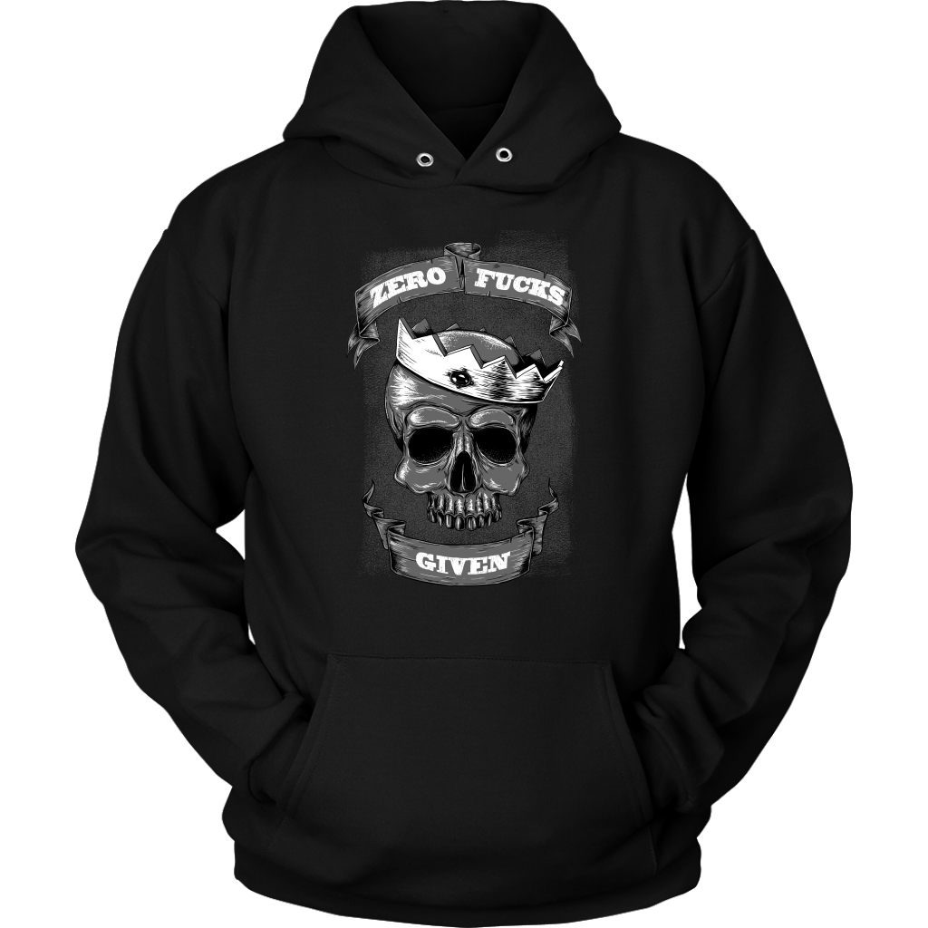 Zero F Given Skull Hoodie Black | Zapps Clothing