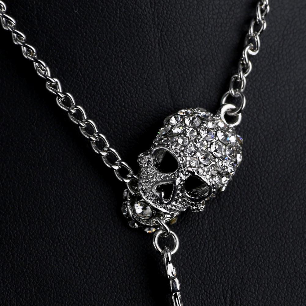 Skulls & Crosses Rhinestone Necklace – Zapps Clothing