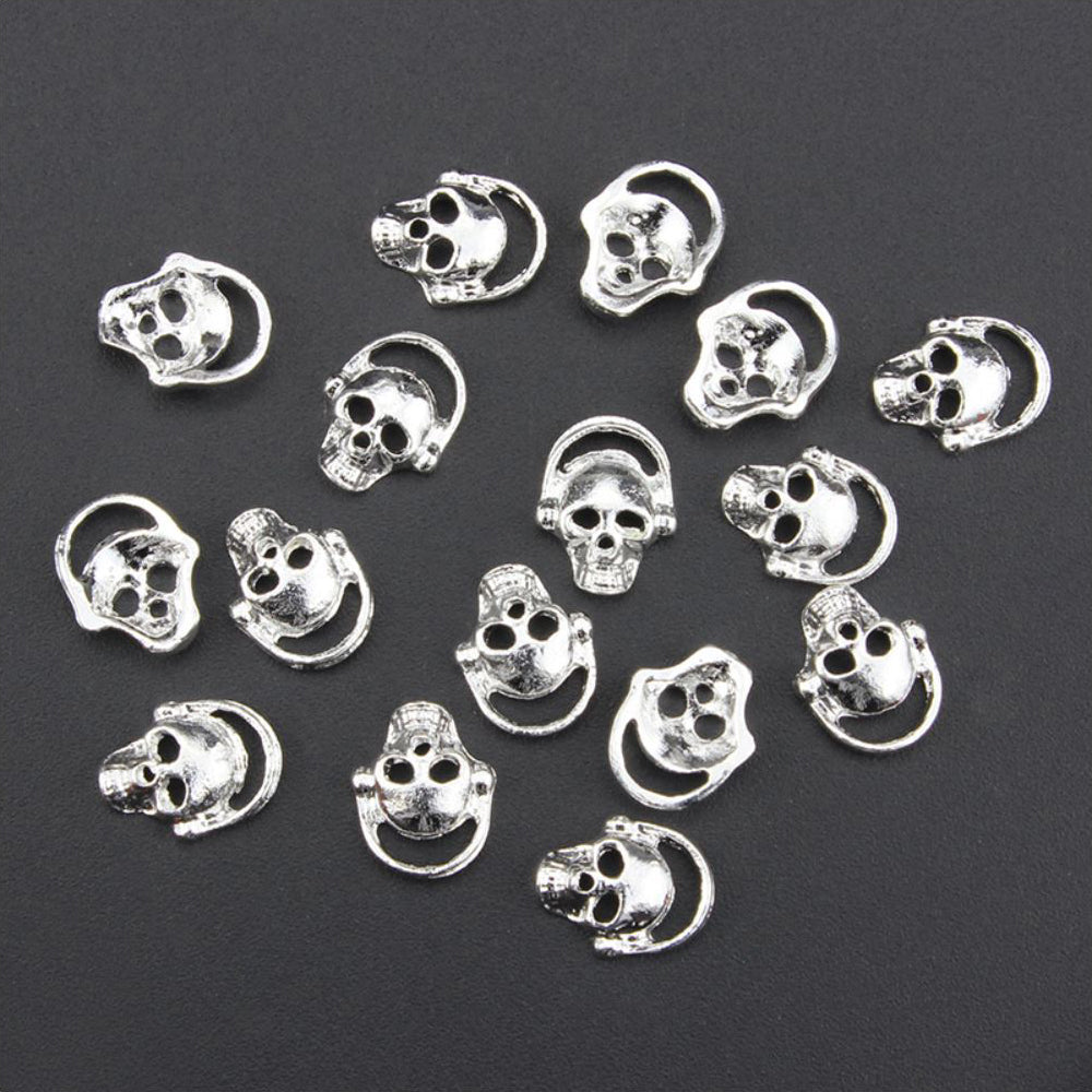 Nail Art Skull Decorations Skulls with Headphones | Zapps ...