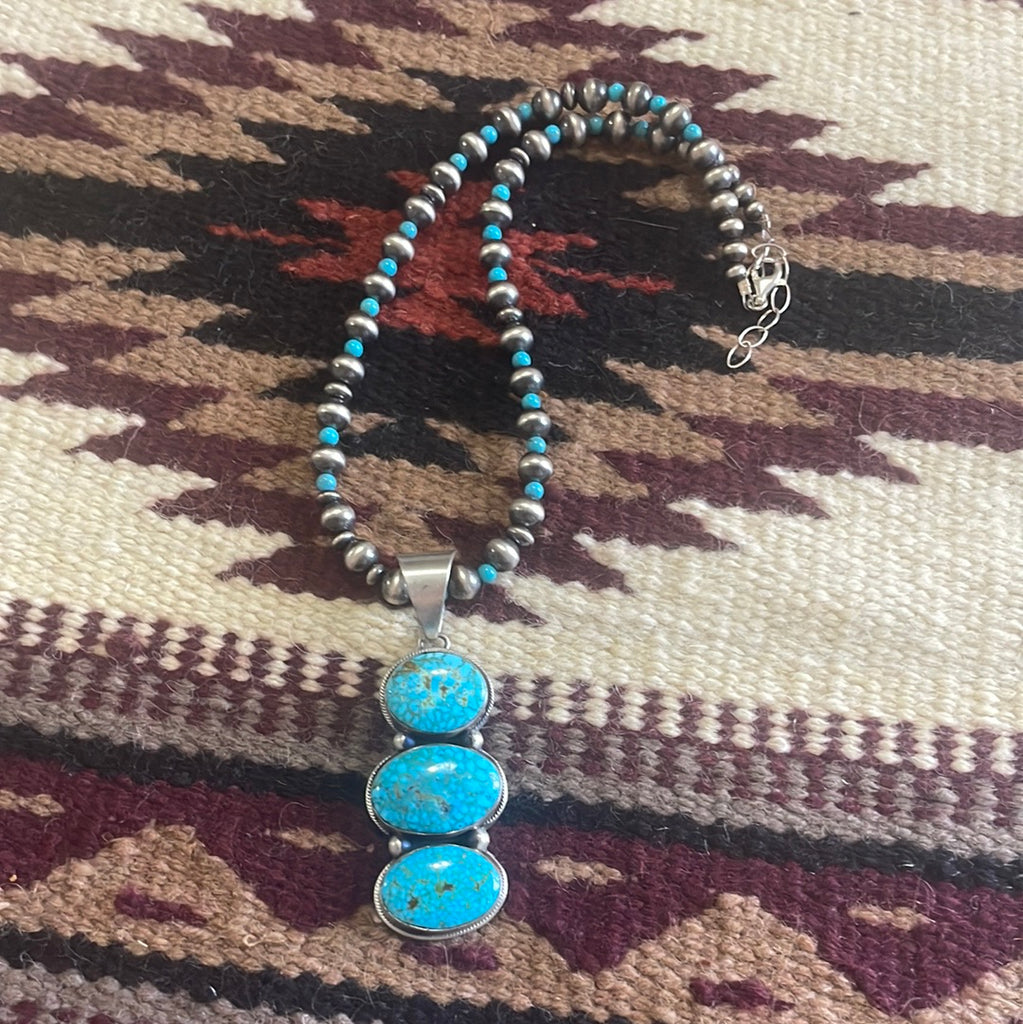Genuine 4mm Hubei Turquoise Bead Necklace – Kathy Bankston