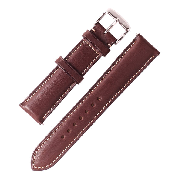 2-Piece Premium Leather Quick Release Watch Strap | Dark Brown