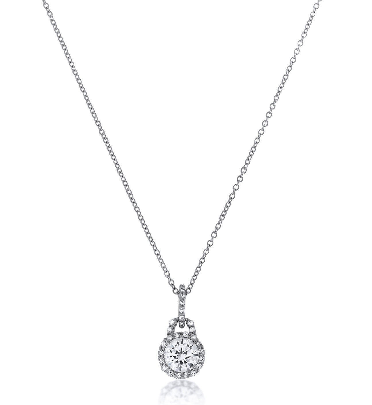 Halo Chandi Diamond Pendant Necklace