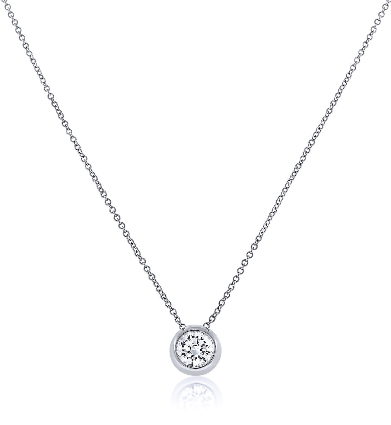 Silver Halo Chandi Diamond Pendant Necklace