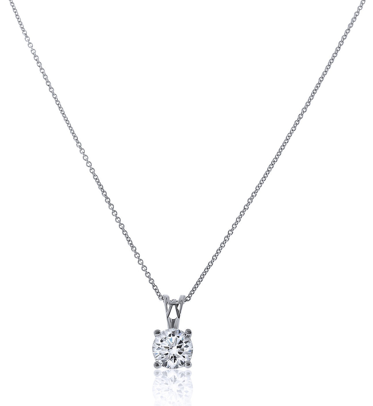 Chandi Diamond Brilliant Round Pendant Necklace