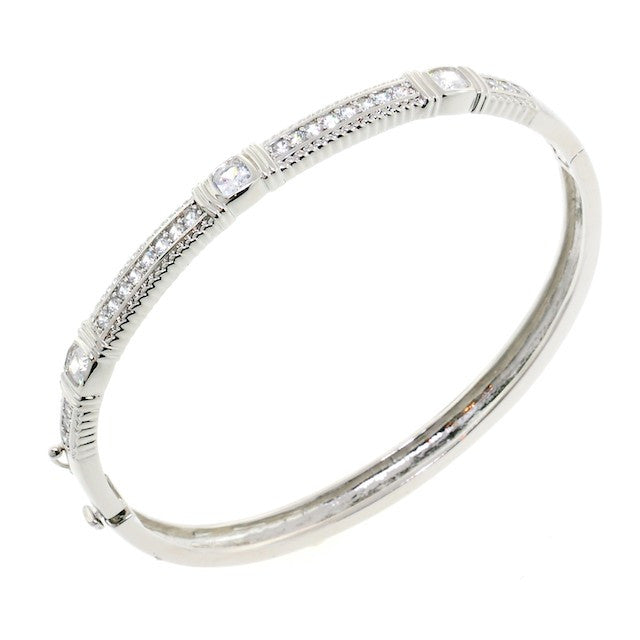 Chandi Diamond CZ Crystal Bangle Bracelet by Bobby Schandra