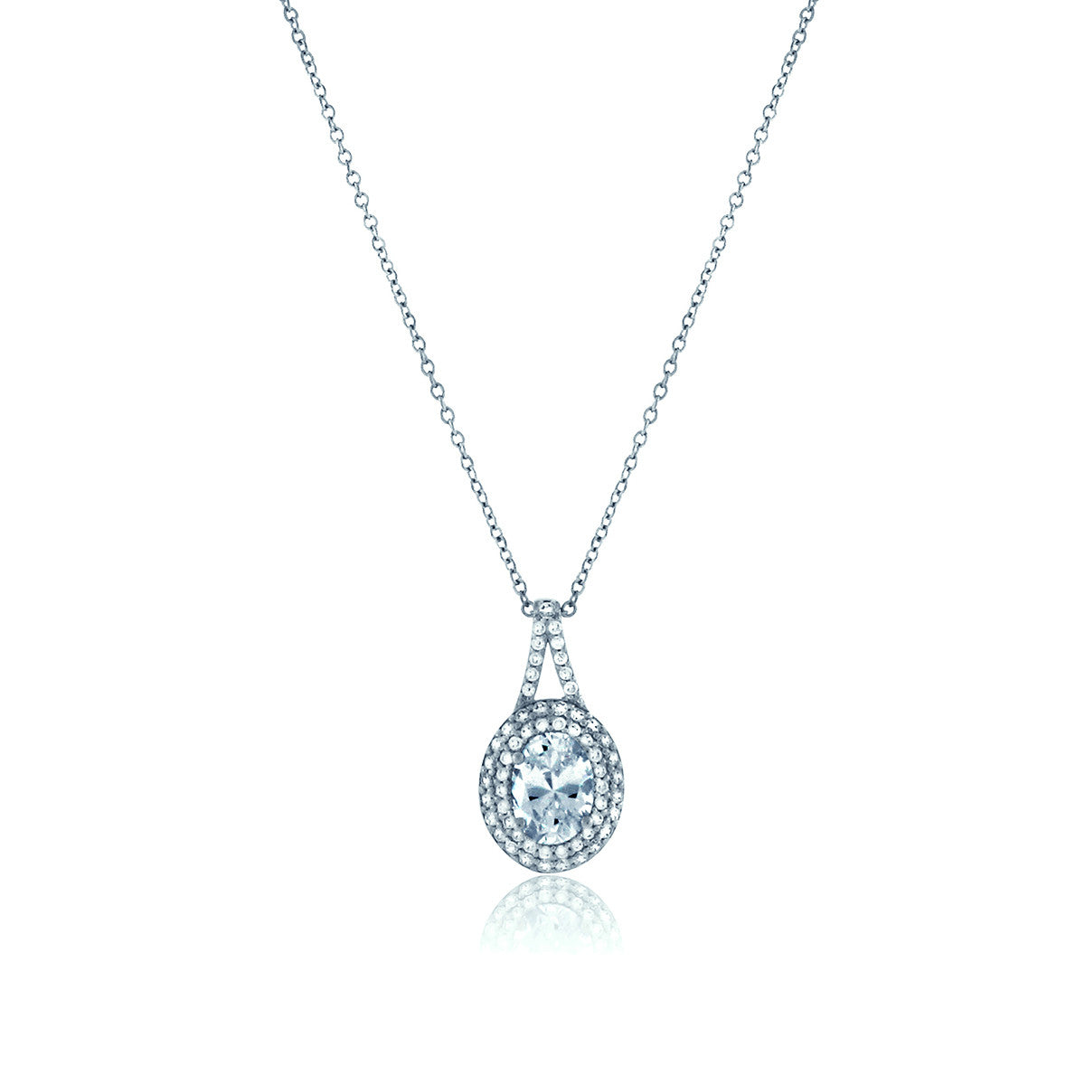 Brilliant Oval Chandi Diamond Pendant Necklace