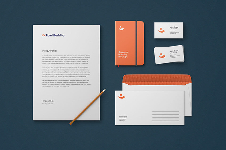 Free Branding Identity PSD Mockup Kit - CreativeBooster