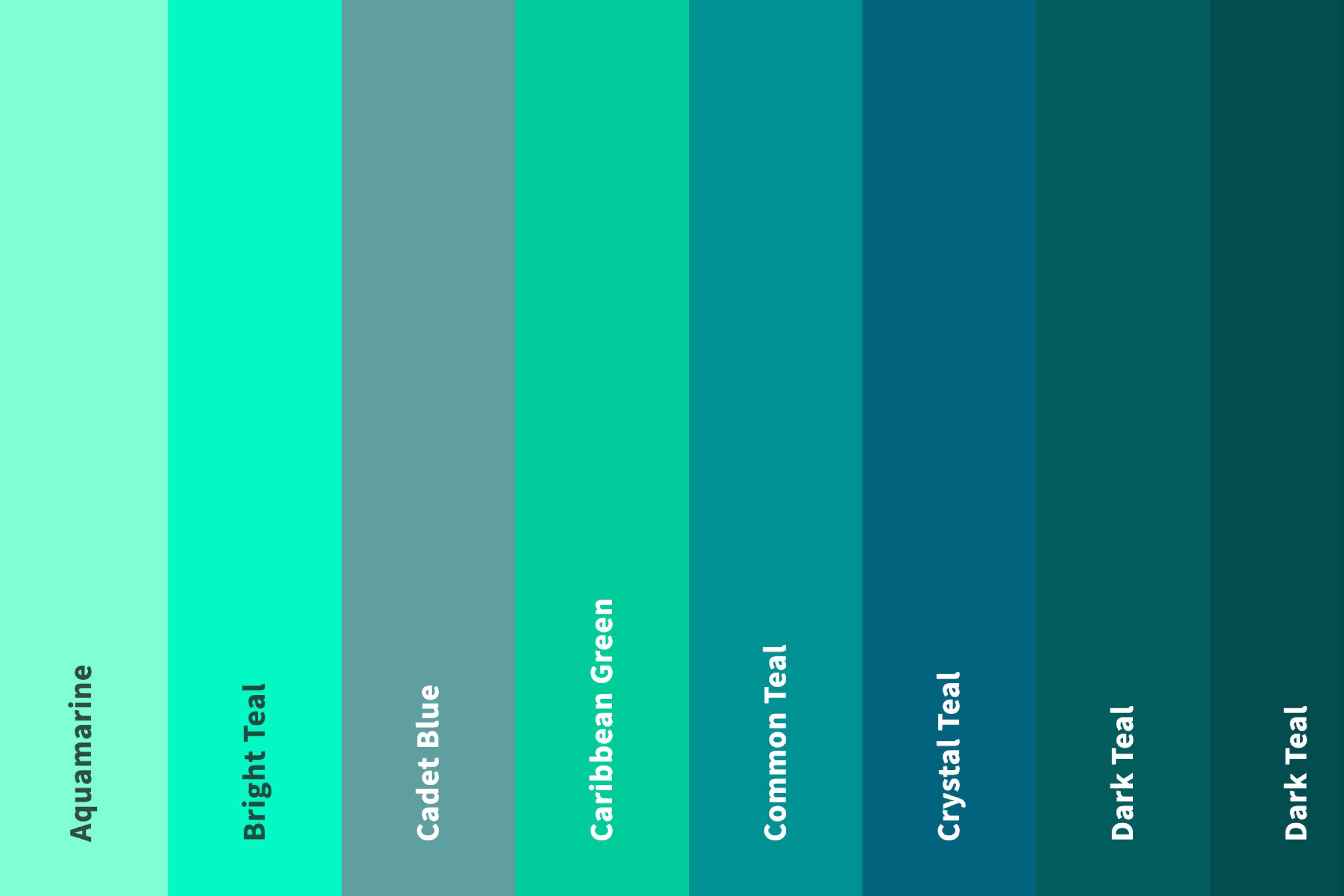 Bluish Green Color Chart