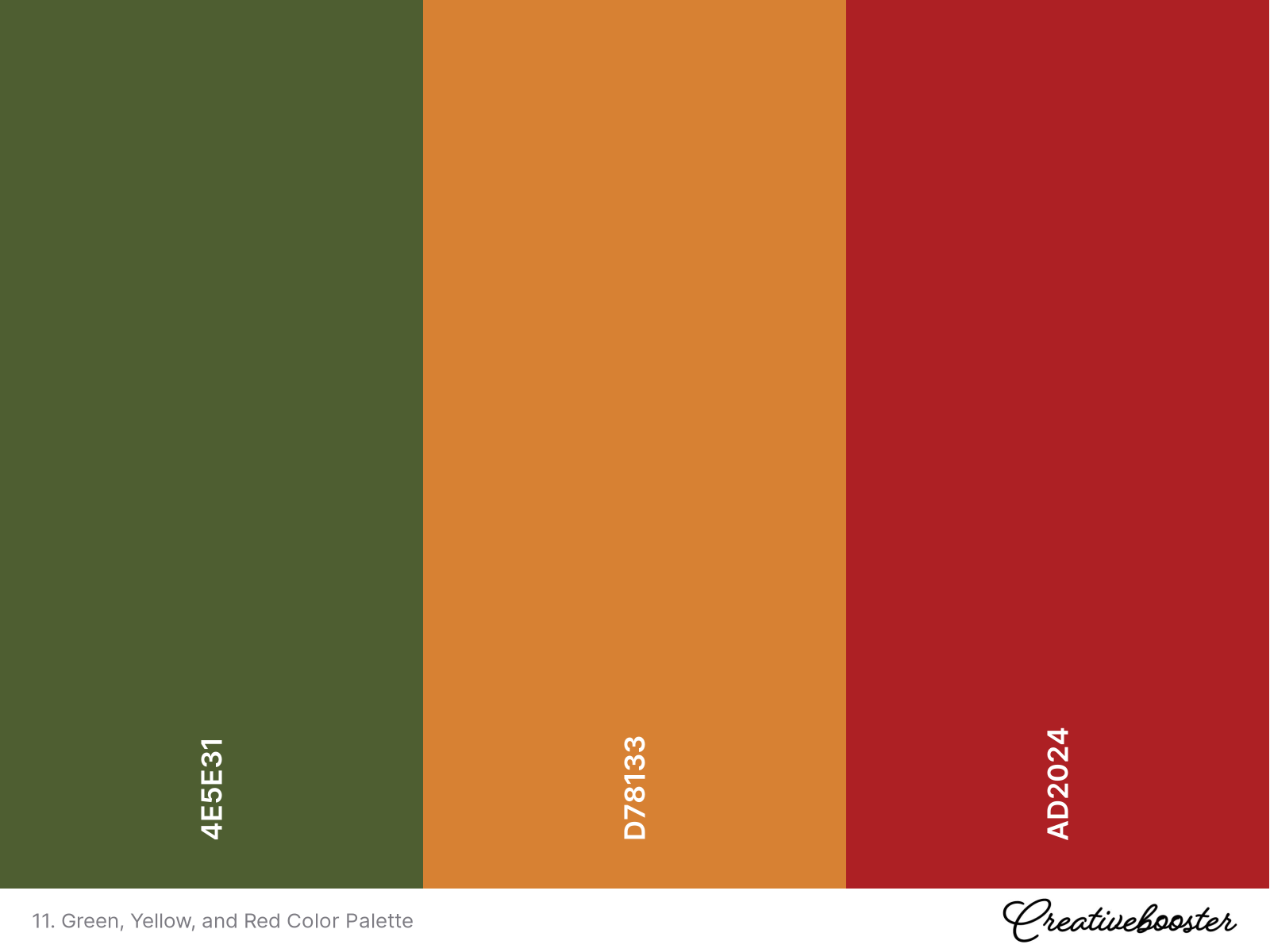 11. Green, Yellow, and Red Color Palette