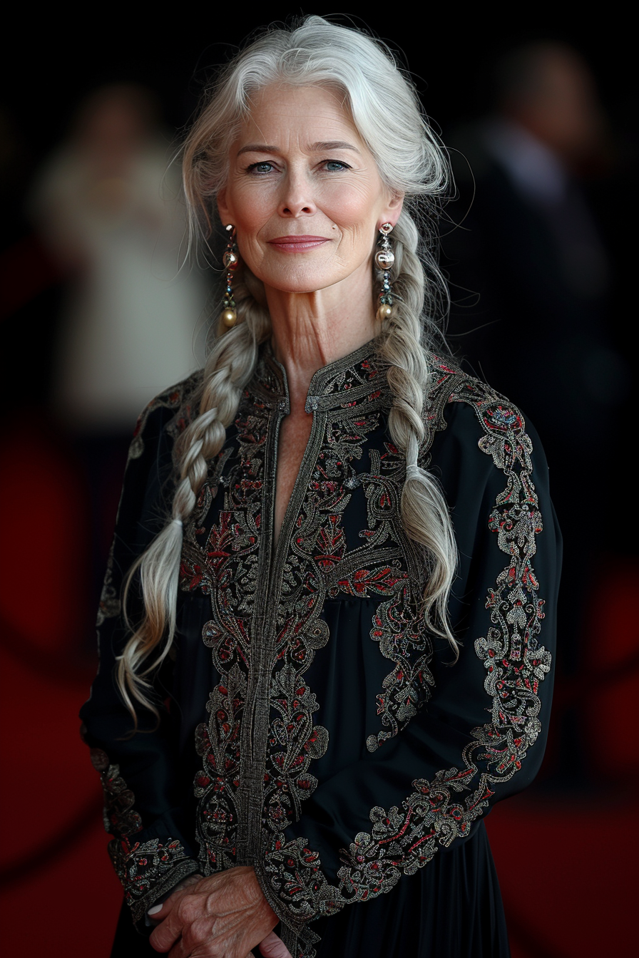 12. Bohemian Braids with Loose Waves - Long Hairstyles For Women Over 60 - Long Hairstyles For Women Over 60