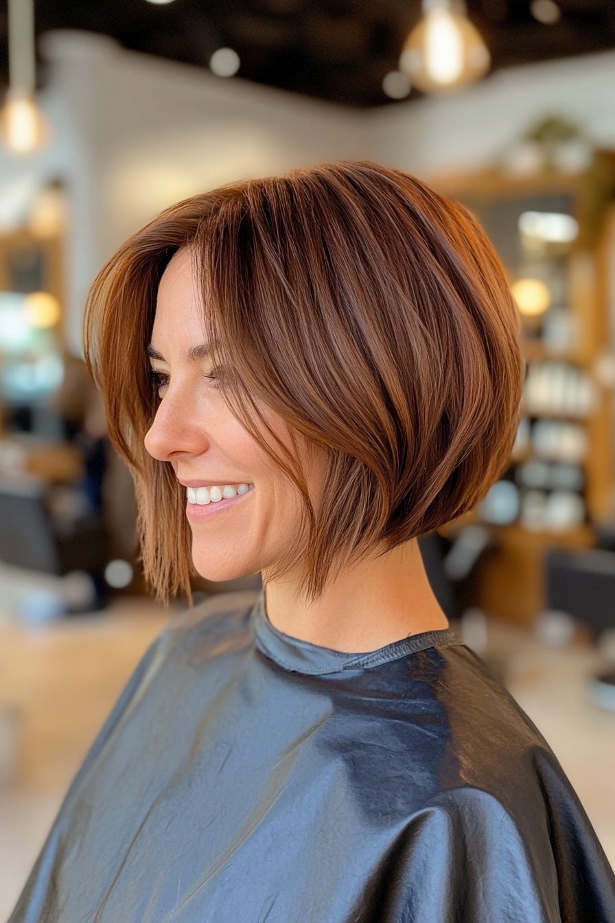 12. Inverted Bob in Warm Hazelnut (Bob Haircuts For Women) - Bob Haircuts For Women