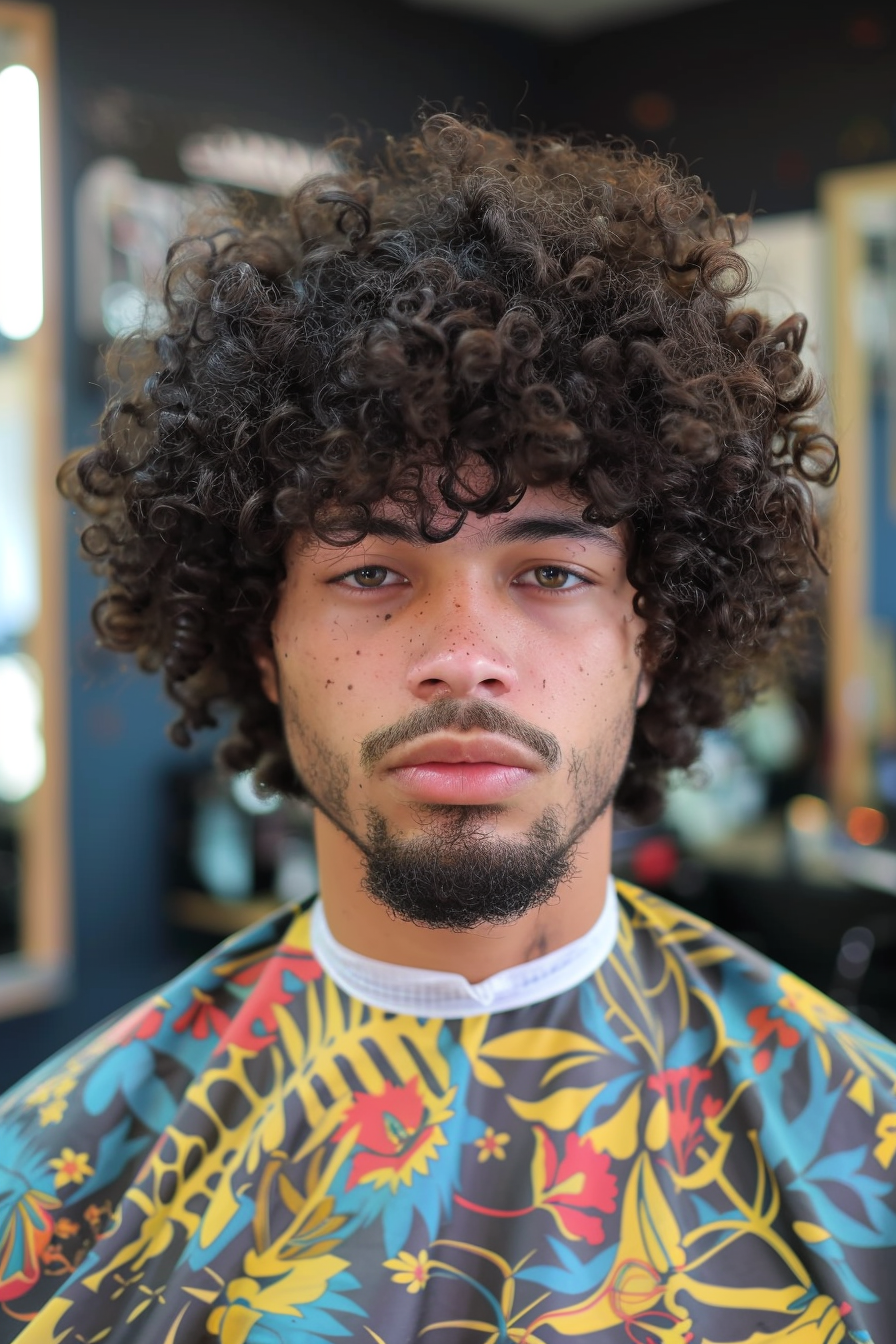 13. Medium Curly Afro (Haircuts For Men With Curly Hair) - Haircuts For Men With Curly Hair