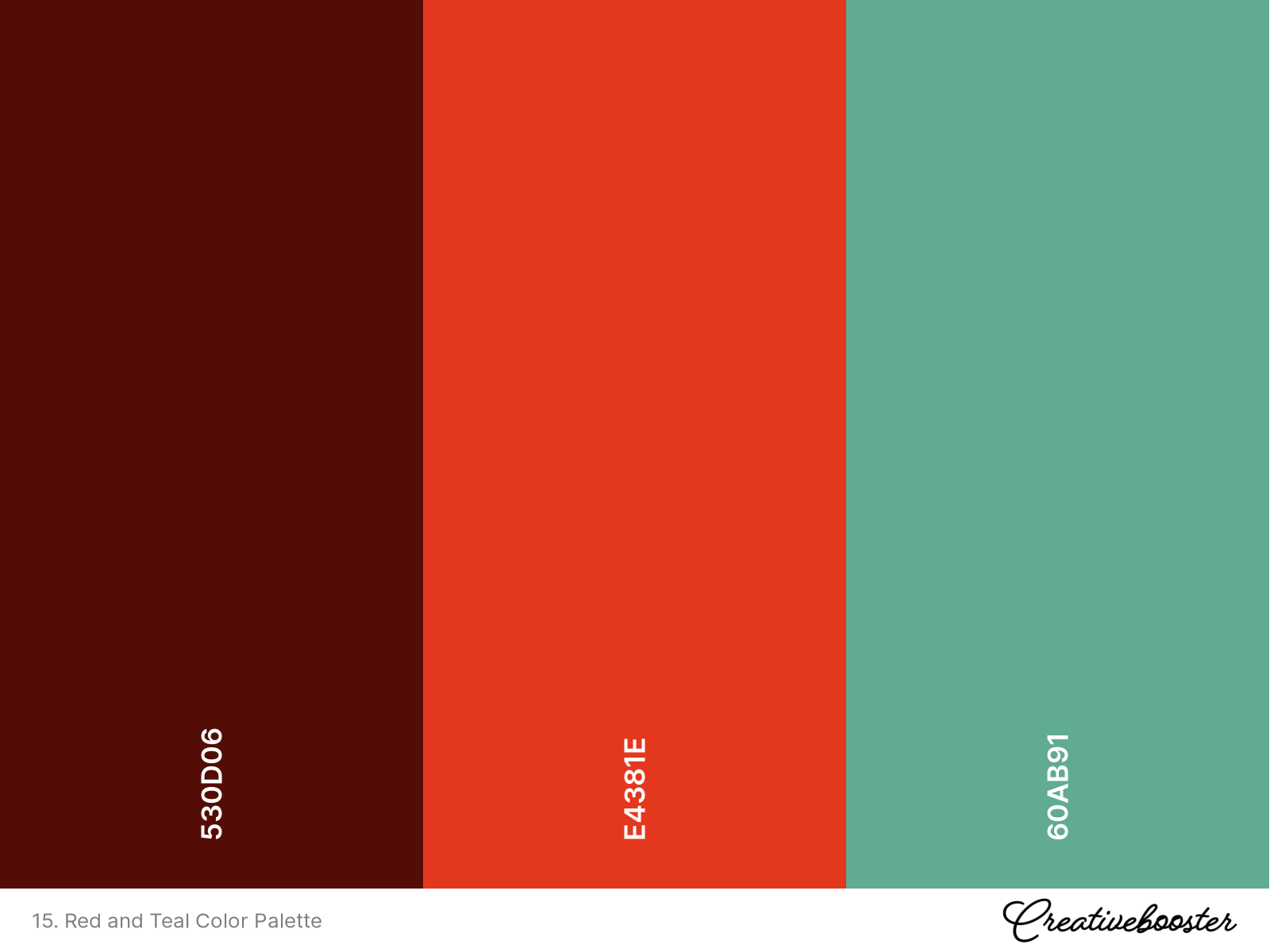 15. Red and Teal Color Palette