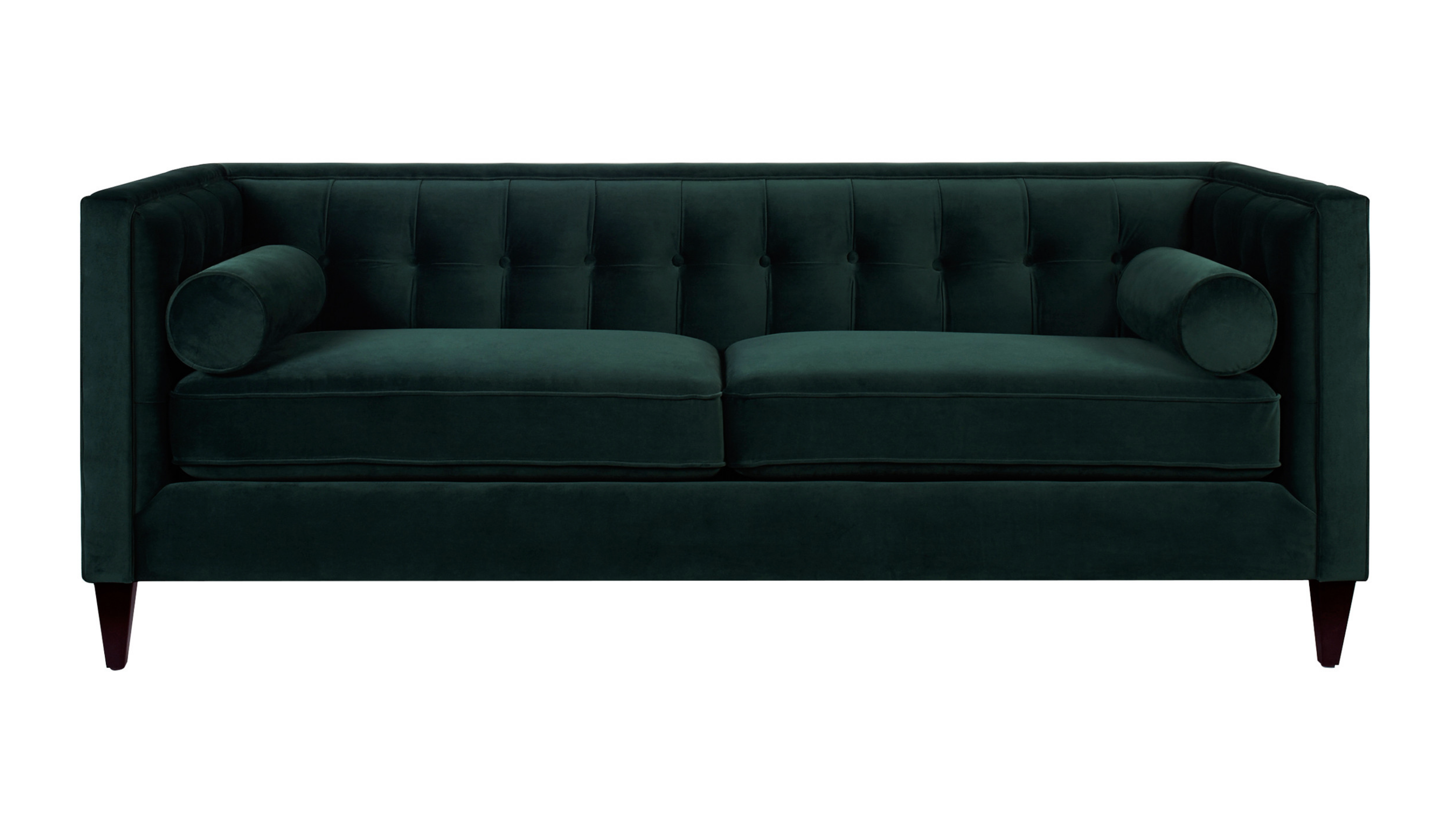 16. Hunter Green Velvet Sofa - Jack 84