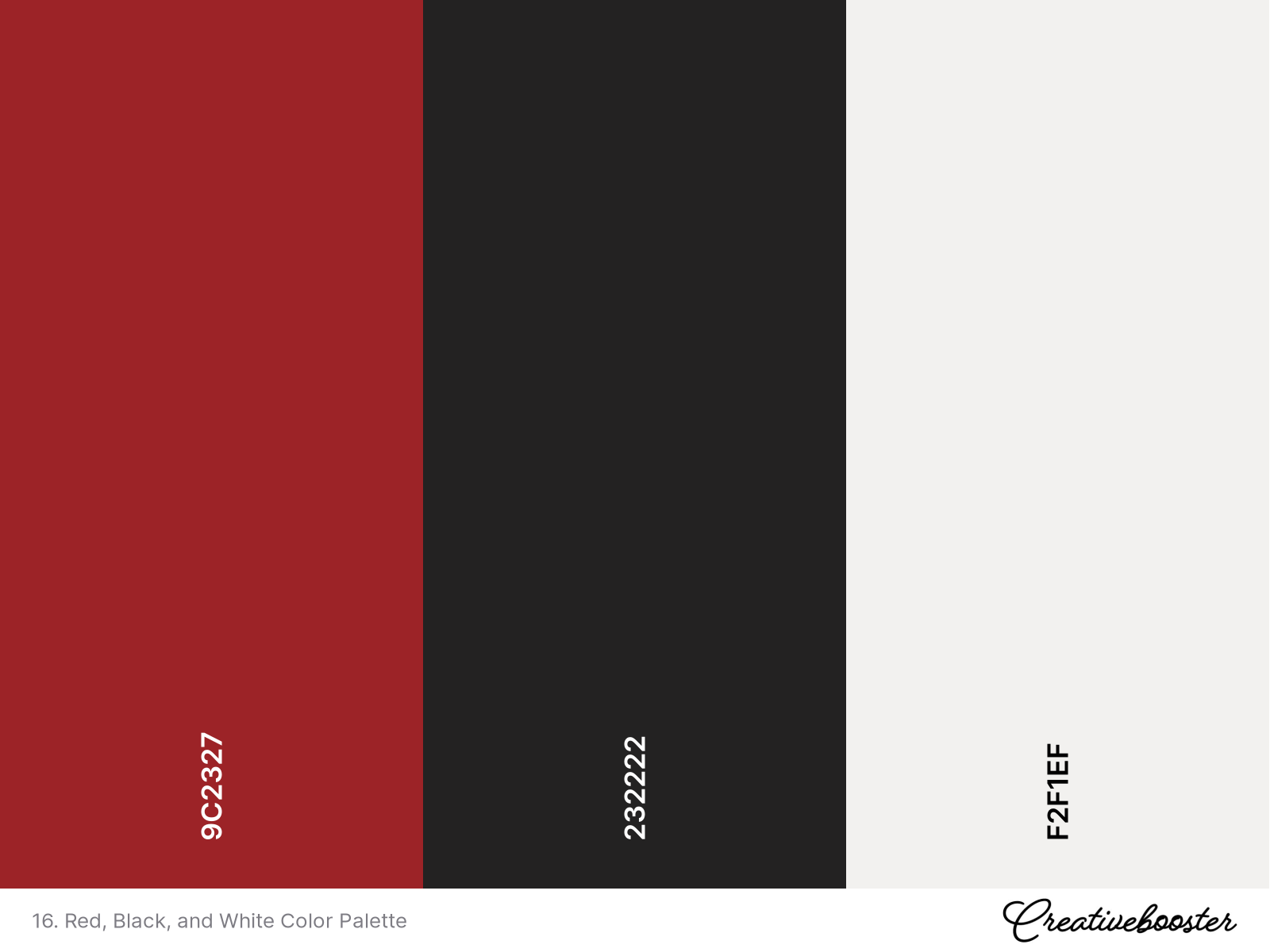 16. Red, Black, and White Color Palette