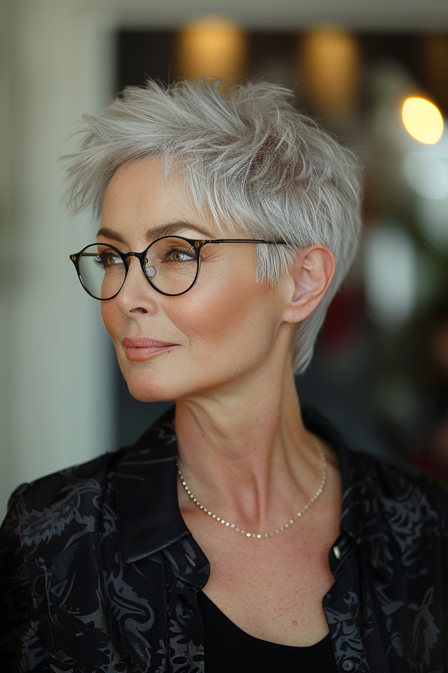 17. Cropped Pixie for Thick Hair - Pixie Haircuts For Women Over 60