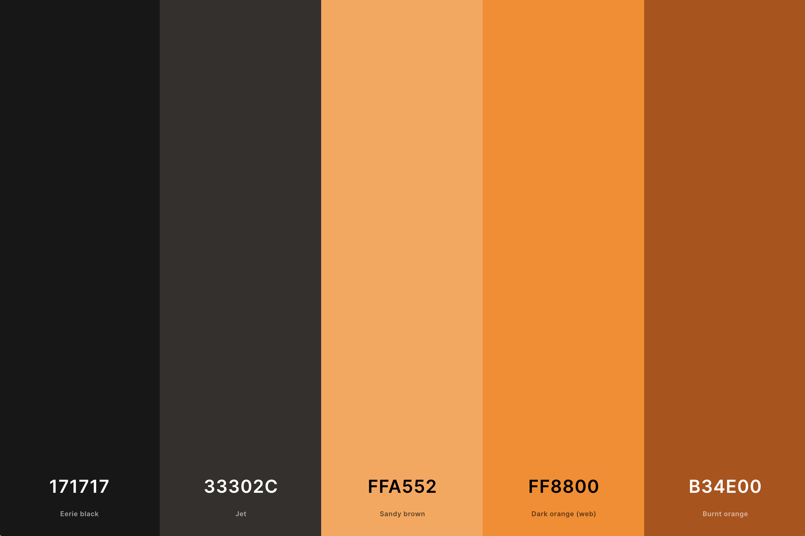 Color scheme palette image  Orange palette, Orange color palettes, Orange  color code