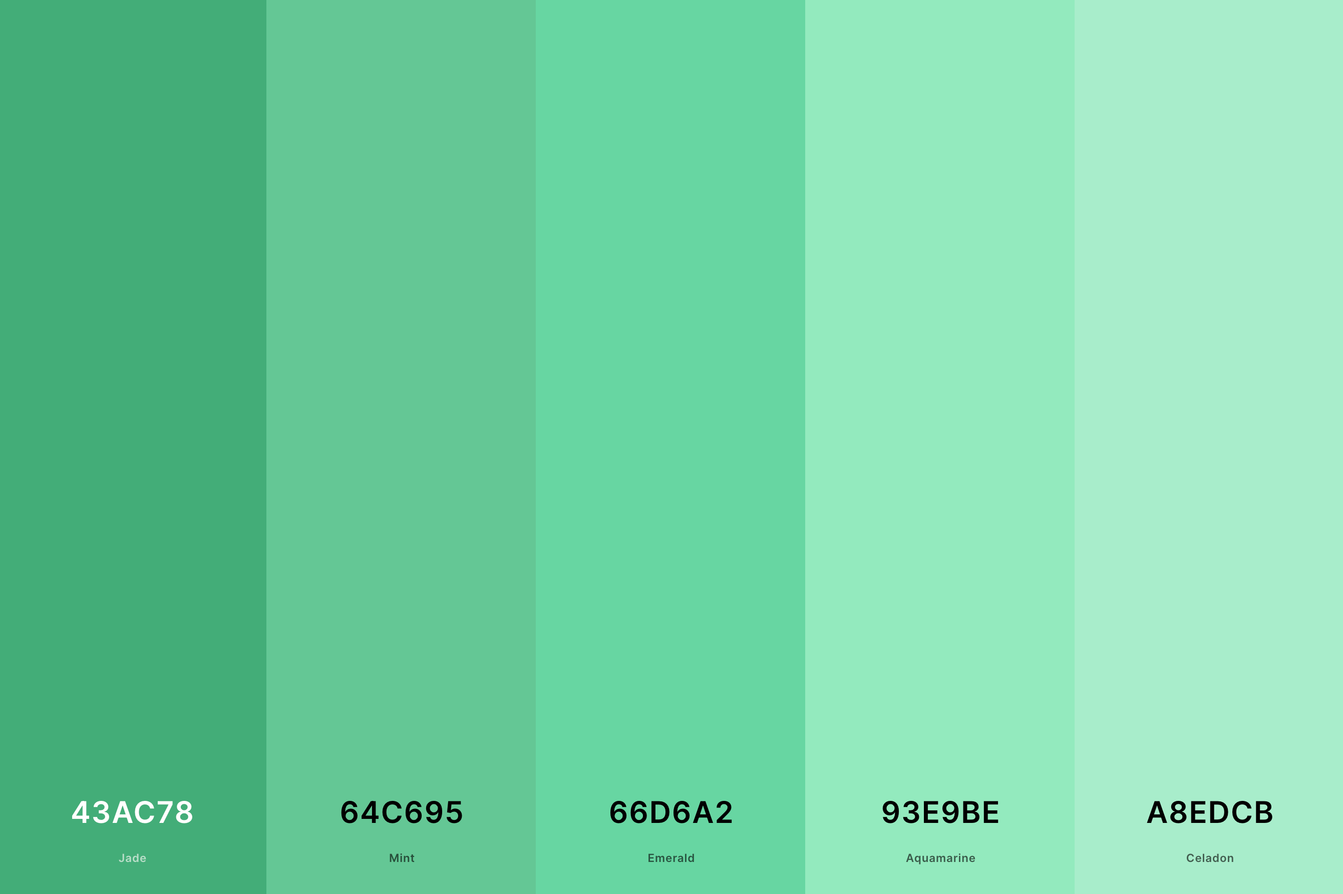 emerald green color chart