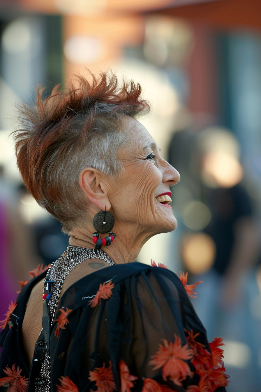 18. Short and Spiky - Short Haircuts For Older Women