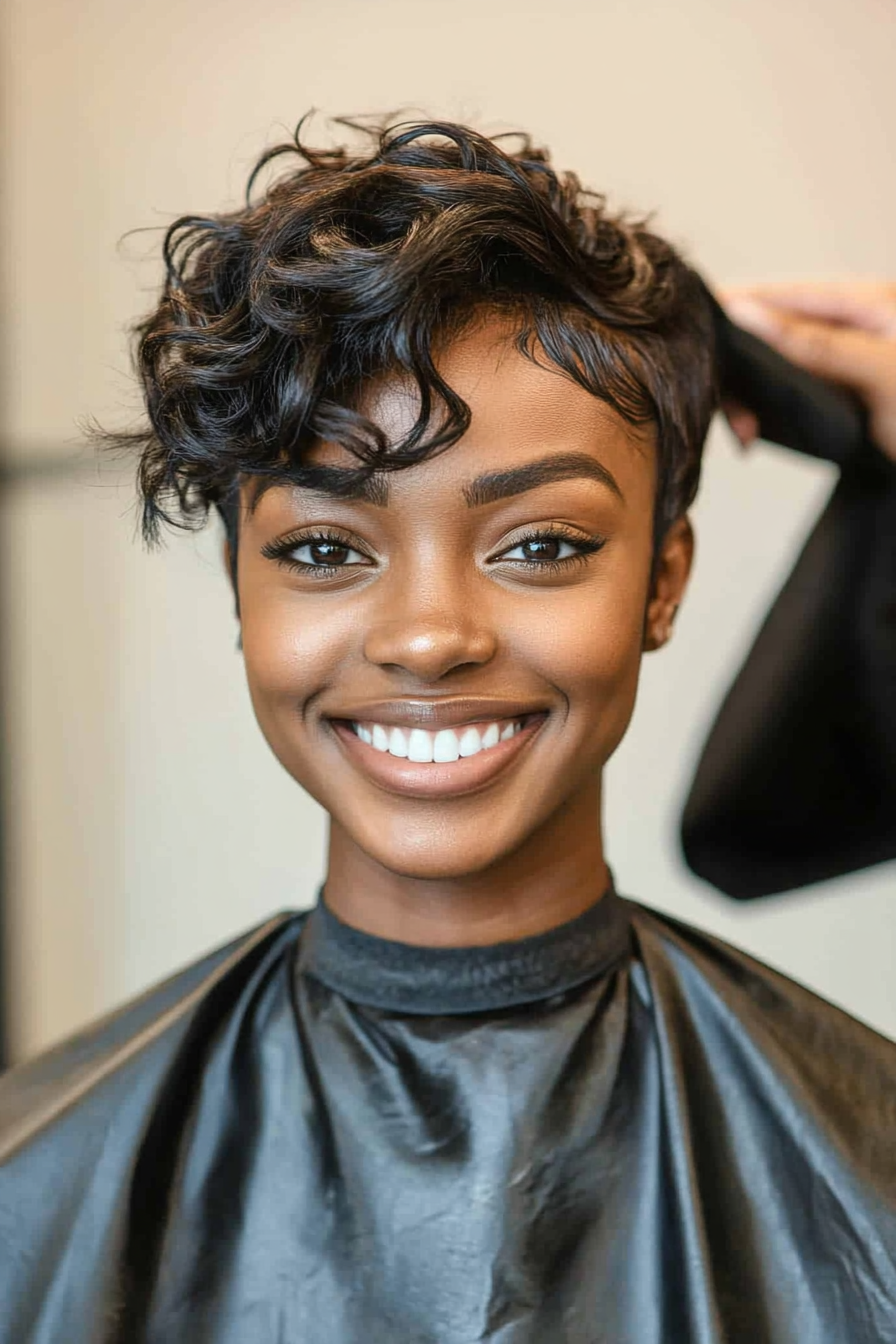 18. Soft Waves Pixie Cut (Short Hairstyles For Black Women) - Short Hairstyles For Black Women