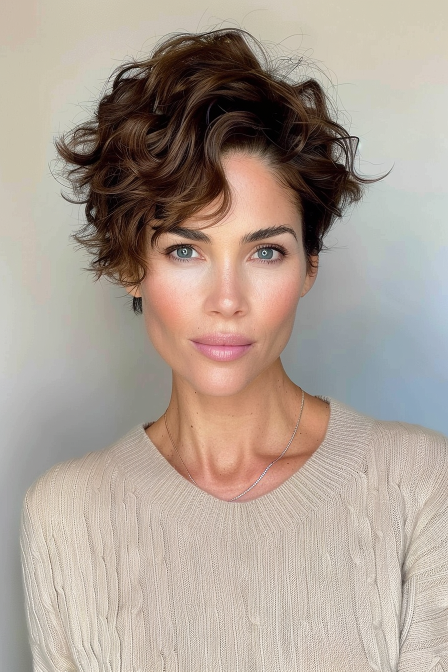 19. Curly Pixie Cut - Best Hairstyles For Women Over 40