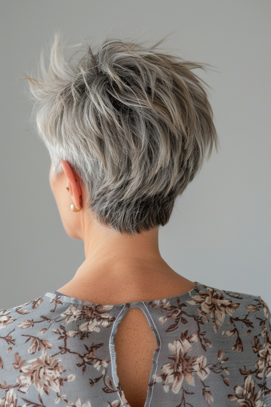 19. Messy Short Hair - Bob Hairstyles For Women Over 50
