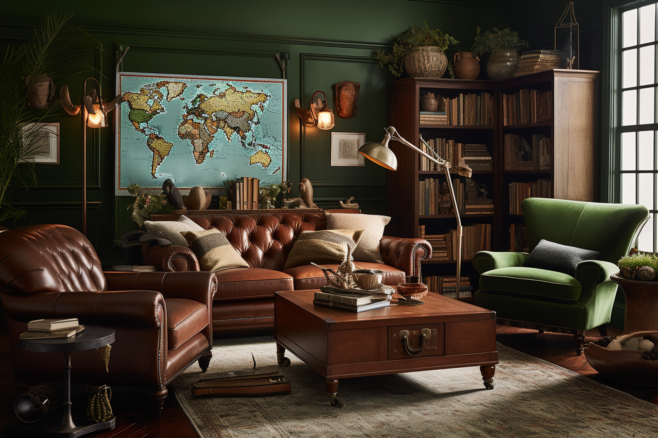 19. Moss Green and Brown Earthy Scheme. A den that's as comforting as a cup of hot cocoa after a hike through the woods.