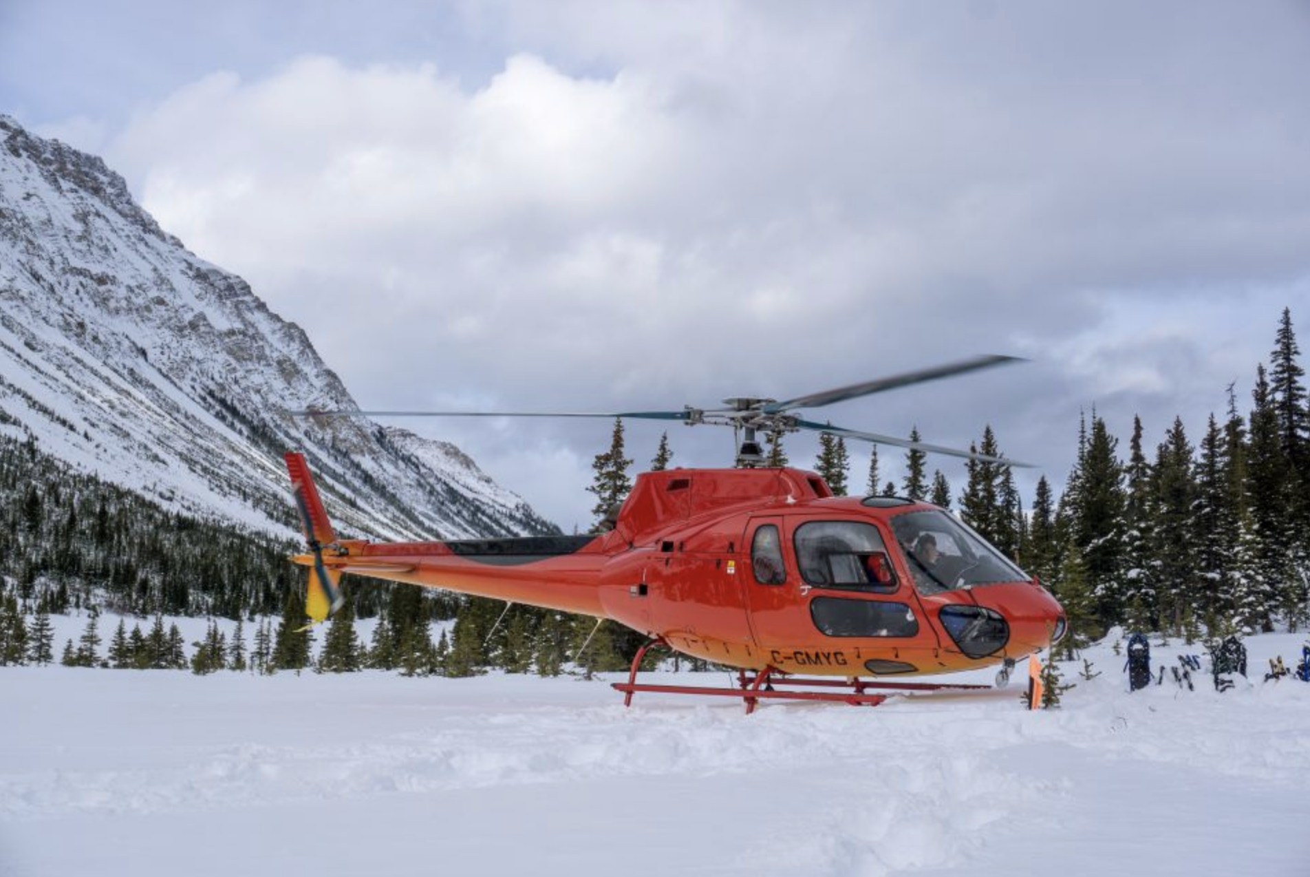 2. Canadian Rockies Scenic Winter Helicopter & Snowshoe Tour