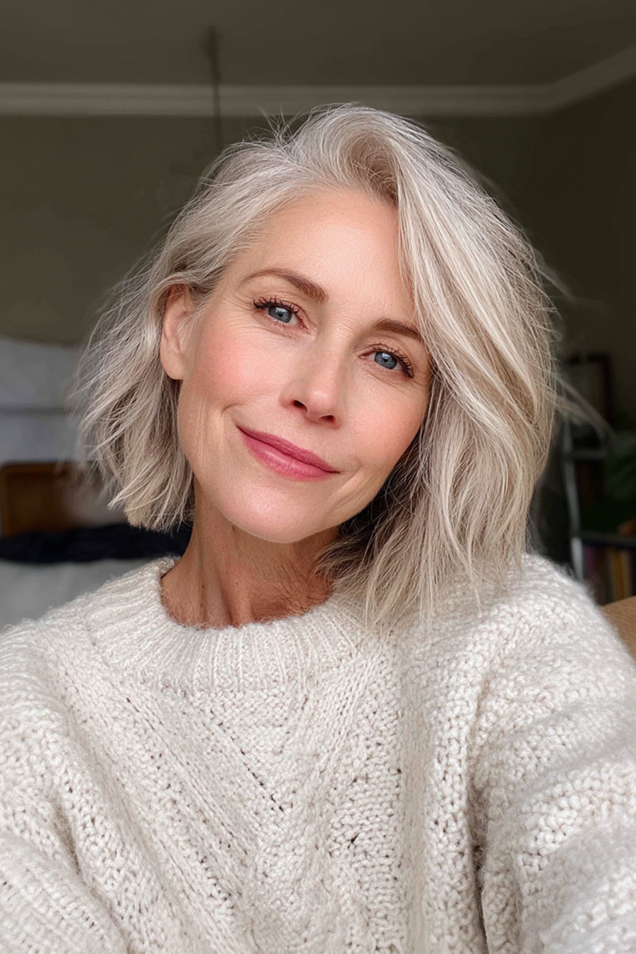 20. Piecey Layers in Champagne Blonde (Easy Short Haircuts For Women Over 50) - Easy Short Haircuts For Women Over 50