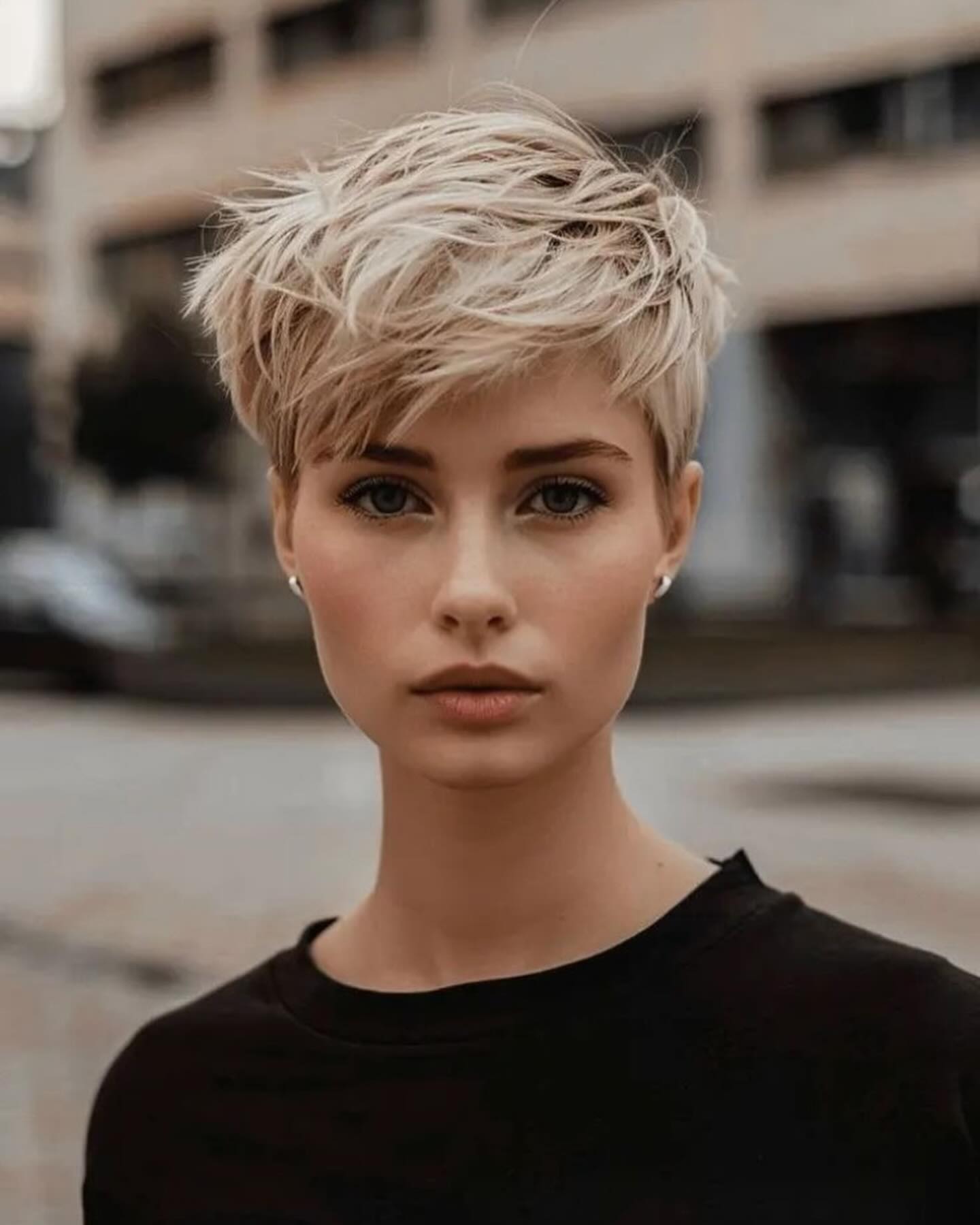 22. Chic Textured Long Pixie Cut - Long Pixie Cut for Trendy Hairstyle
